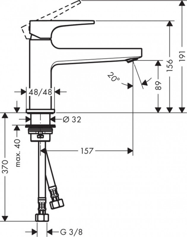 Hansgrohe Metropol Push-Open 74502000