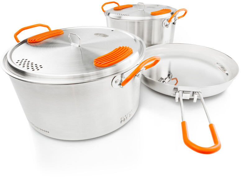 GSI Glacier Stainless Base Camper Zestaw naczyń kuchennych medium 2021 Zestawy do gotowania 68183