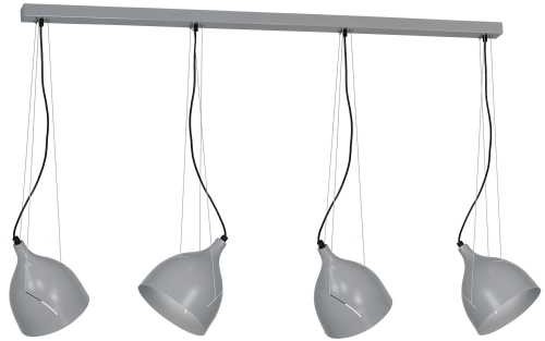 Luminex Lampa wisząca Noanet 8891 lampa sufitowa 4x60W E27 szara