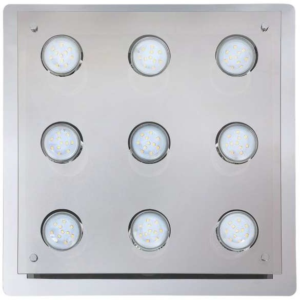 Rabalux Plafon LAMPA sufitowa NAOMI 2643 kwadratowa OPRAWA natynkowa przydymiona chrom 2643