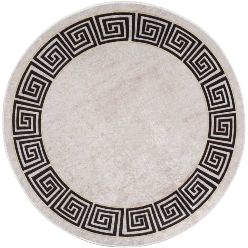 vidaXL Dywan z możliwością prania, 120 cm, jasnobeżowy