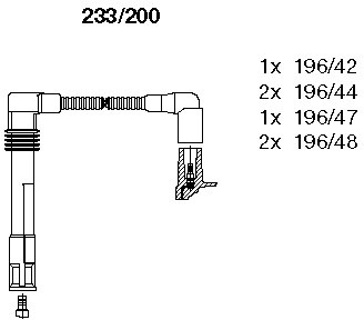 BREMI Przewody zapłonowe - zestaw 233/200