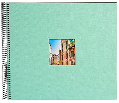 Goldbuch GOLDBUCH Spiral Album, Bella Vista, 35 x 30 cm, 40 stron czarne, lnu, Aqua,,,,, 25907 25 907