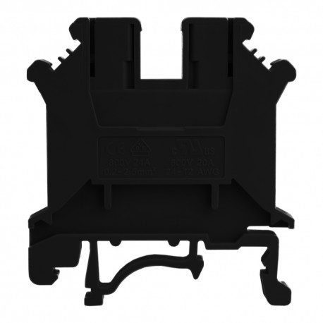 Geberit DEGSON szynowa przelotowa czarna śrubowa 4mm2 1P VDE UL PC4-01P-13-00A(H)