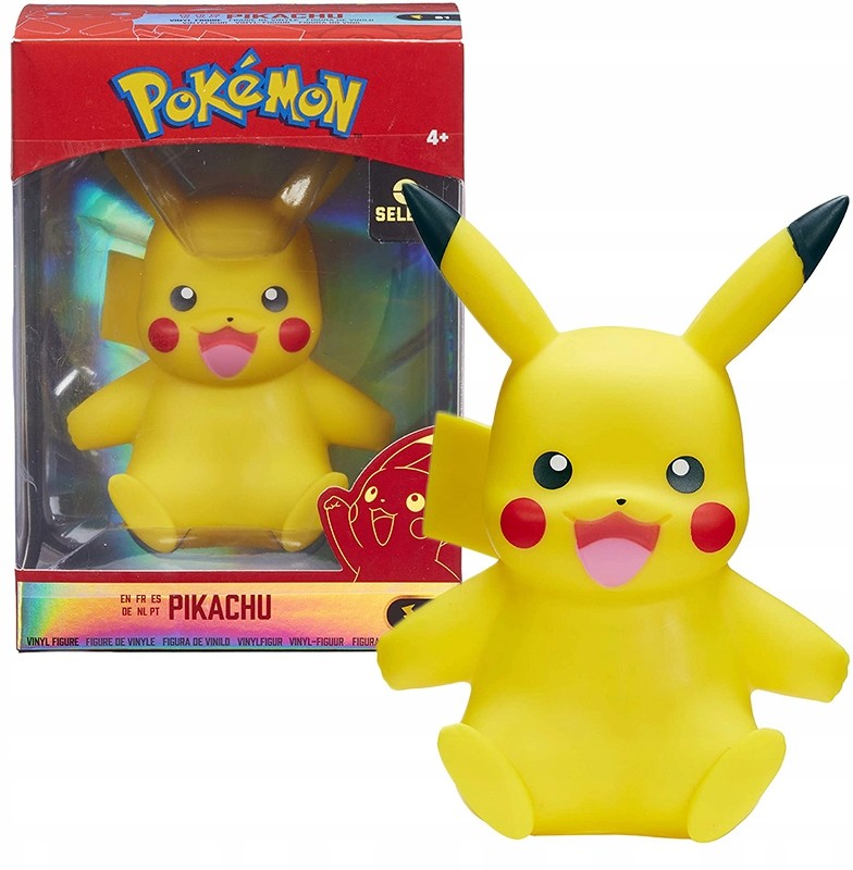 Oryginalna Duża Figurka Pikachu Pokemon Winylowa