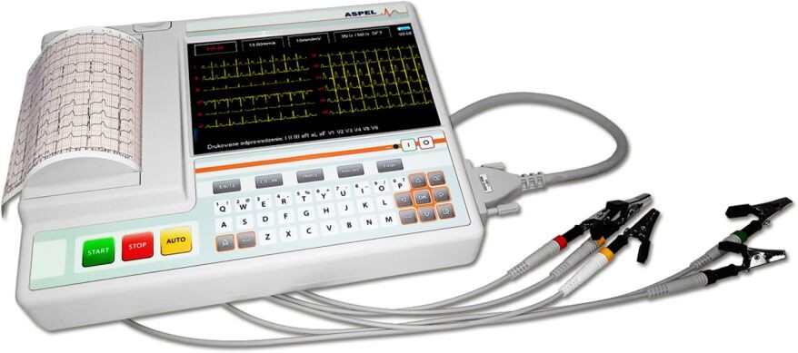 Aspel AsCARD Orange 07.105W elektrokardiograf 12-kanałowy dla weterynarii 07-101-0706