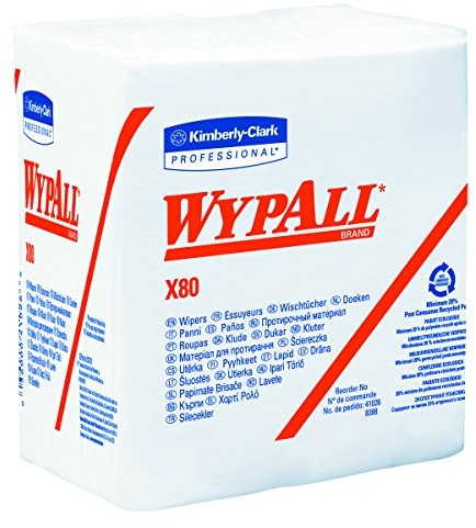 Wypall WYPALL 8388 X80 chusteczki nawilżane znacznym stopniu (w oknit viertelgefaltet), 50 arkuszy w kartonie, 4-Pack 41026