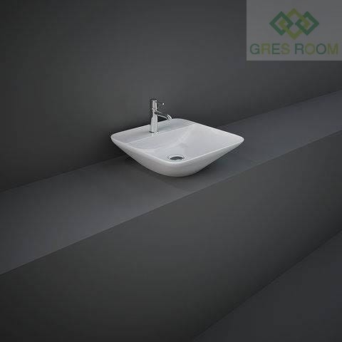 RAK Ceramics Ceramics VARIANT UMYWALKA NABLAT. KWADRATOWA 42X42 CM Z OTWOREM BIAŁY POŁYSK VARCT44201AWHA