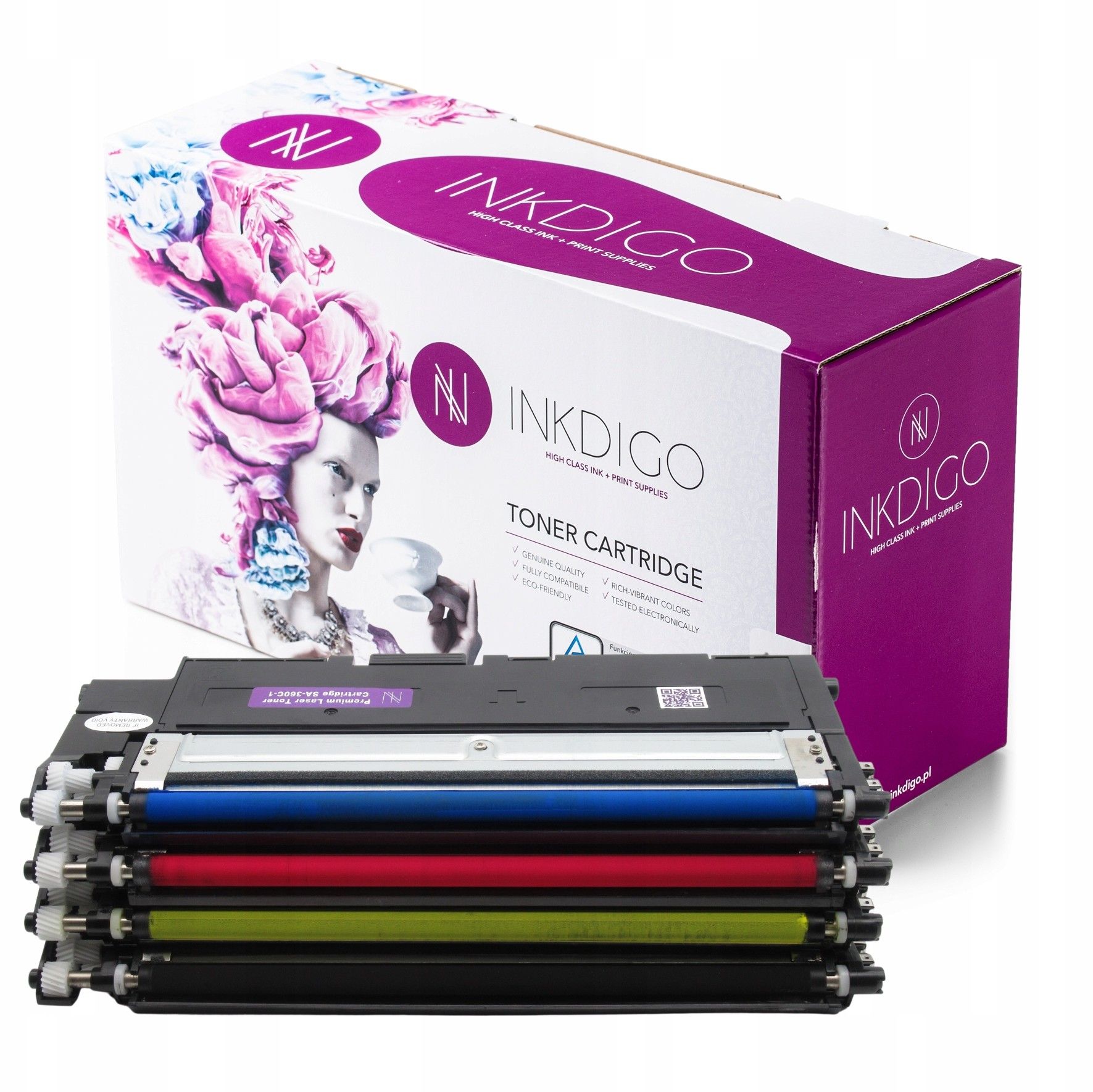 4x Toner do Samsung CLP-365 W Inkdigo Cmyk Zestaw