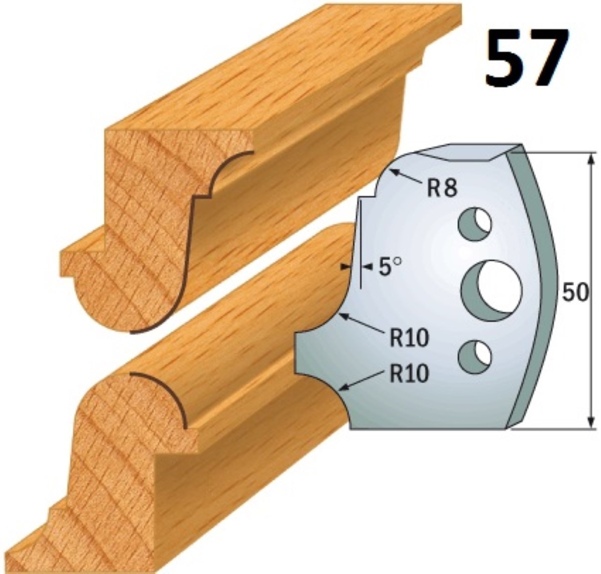 CMT Noże 690.557 HSS 50x4mm 2szt 23773