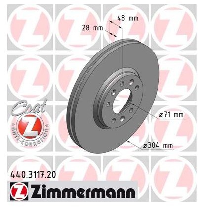 Zimmermann Tarcza hamulcowa 440.3117.20