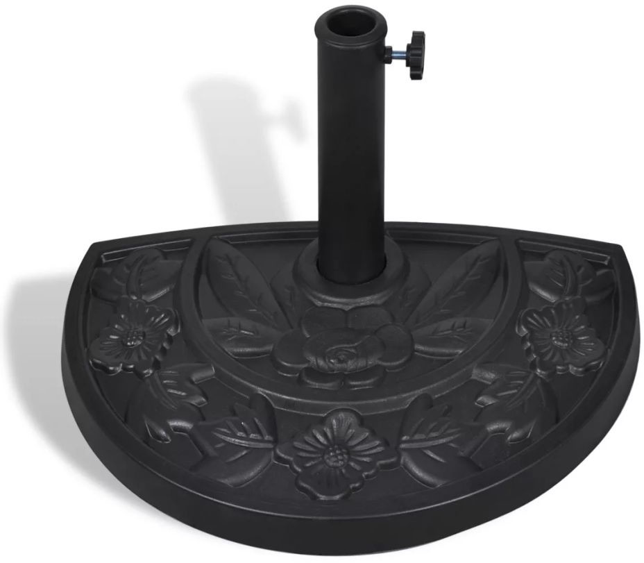 vidaXL Półokrągła podstawa pod parasol, żywica