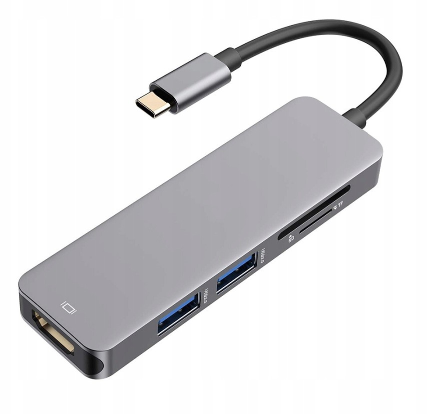 Adapter 5w1 Hub Usb-c 3.1 Hdmi 4K Sd microSD