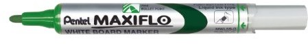 Pentel Maxiflo Whiteboard Marker tusz na bazie alkoholu Zielony 12 sztuki MWL5S-D