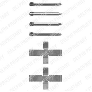 DELPHI Zestaw akcesoriów, klocki hamulcowe LX0070