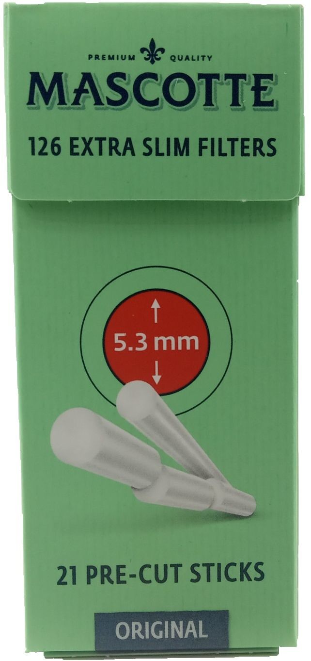 Mascotte MASCOTTE Filtry Extra Slim 5,3mm Pre-Cut 126 sztuk mascotte_filtry_pre_cut_extra_slim