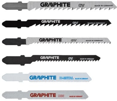 Graphite Zestaw brzeszczotów do wyrzynarki 57H754 typu T 6 elementów)