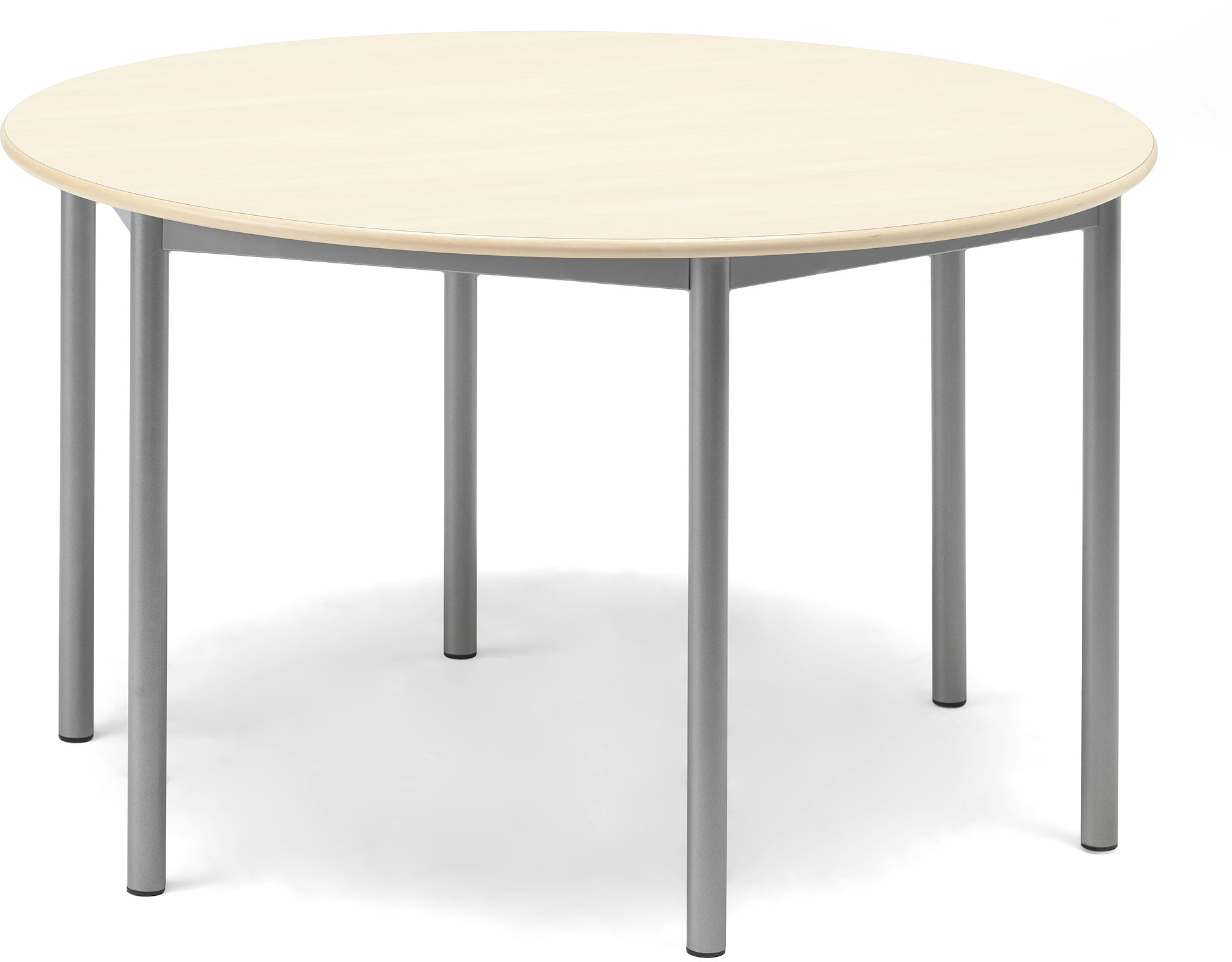 AJ Produkty Stół Sonitus, 1200x720 mm, rama srebrna, dźwiękochłonny HPL, brzoza