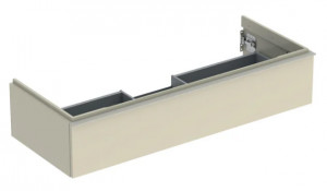 GEBERIT 502.313.JL.1 Szafka pod umywalkę iCon z jedną szufladą 118,4 cm x 24,7 cm x 47,6 cm szary piaskowy lakierowany wysoki połysk szary piaskowy matowy