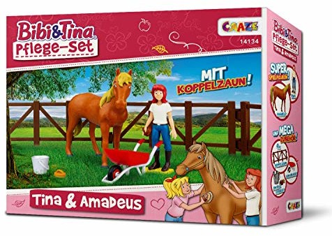Craze 14134 figurki do zabawy bibi pielęgnacja zestaw z Tina i Amadeusem, kolorowe