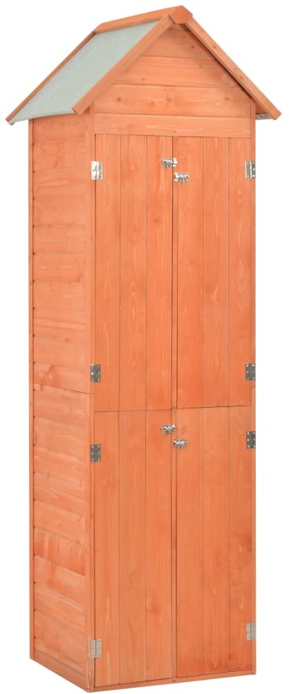 vidaXL Schowek ogrodowy, 71 x 60 x 213 cm, drewniany