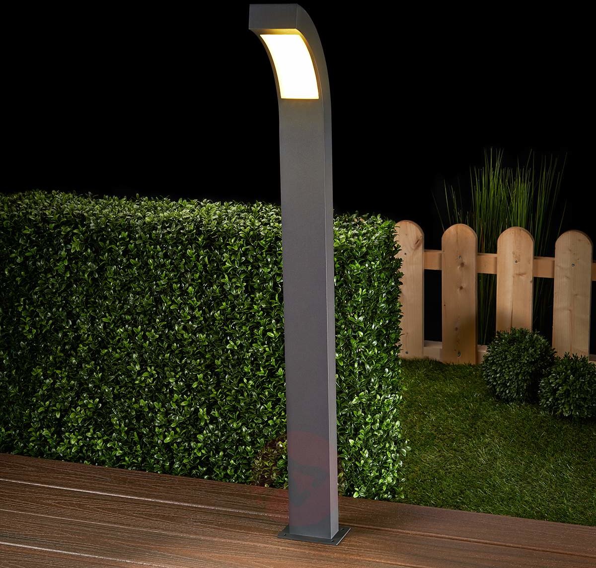 Lampenwelt Szaro-grafitowy LED Lennik