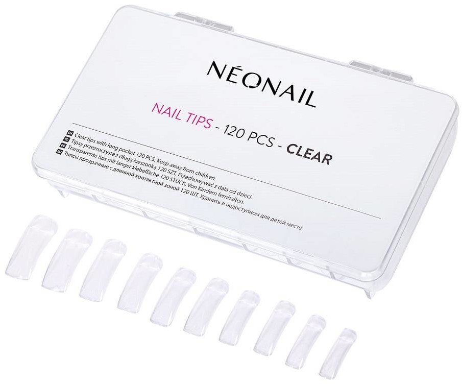 Neonail Nail Tips przezroczyste tipsy z dĹugÄ
kieszonkÄ
120szt 96293-uniw
