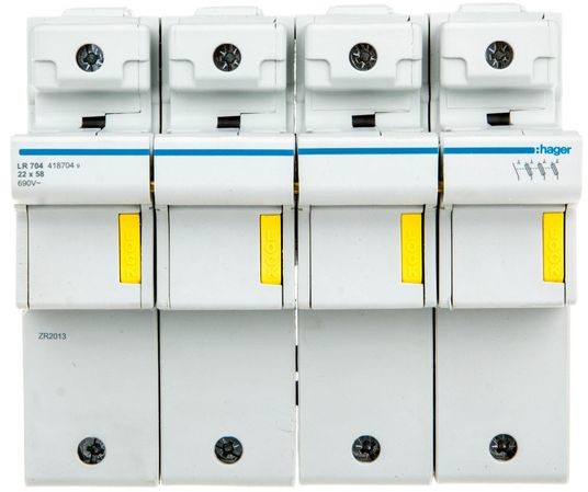 Hager POLO Rozłącznik bezpiecznikowy cylindryczny 4P 22x58mm LR704