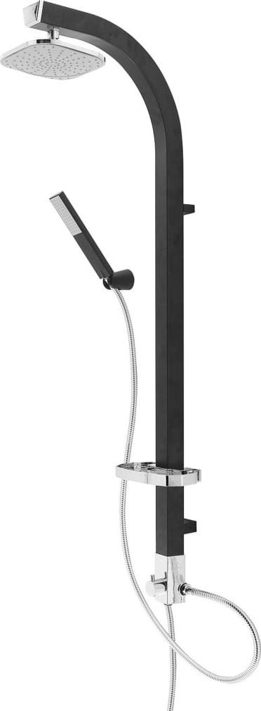 SCHTTE Zestaw prysznicowy  SCHTTE Zestaw prysznicowy z deszczownicą MADAGASKAR czarno-chromowy 4008431600604