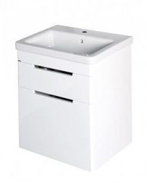 Sapho ELLA szafka umywalkowa 56,5x65x43cm, 2 szuflady, biała 70062