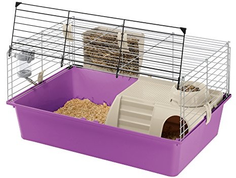 Ferplast Nager dom cavie 15, pełen zestaw funkcji, wymiary: 70 x 47 x 37,5 cm, liliowy