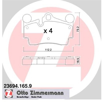 ZIMMERMANN Klocki hamulcowe - komplet 23694.165.9
