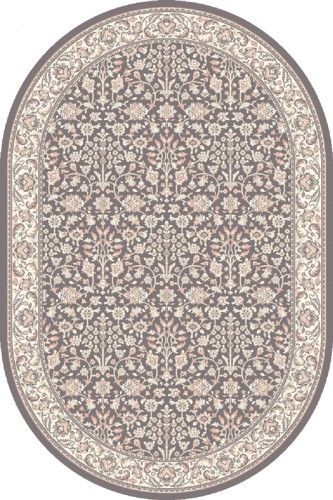 Agnella Brintons Dywan Isfahan ITAMAR antracytowy wełna owal 10485