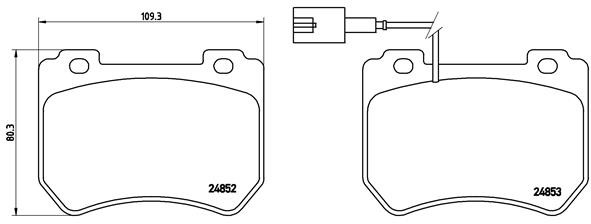 BREMBO Zestaw klocków hamulcowych, hamulce tarczowe P 23 129