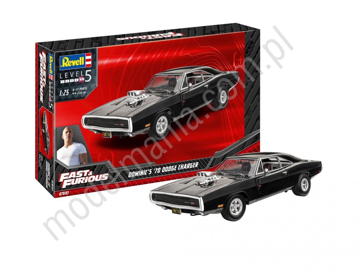 Revell Zestaw modeli Fast & Furious - Dominics 1970 Dodge Charger (z farbami) 67693