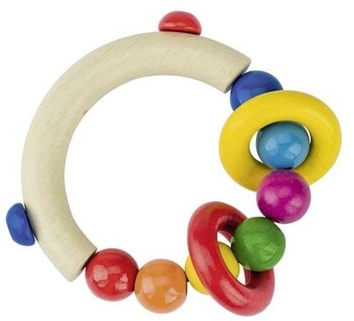 Heimess Grzechotki dla dzieci, Ring z kulkami i kółkami, 9 cm