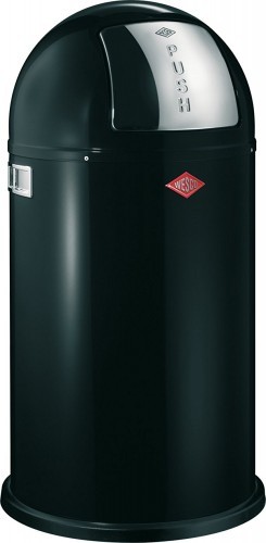 Wesco Pushboy 50l - kosz na śmieci, czarny 175 831-62