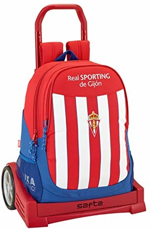 Real Sporting de Gijon Ergonomiczny plecak Real Sporting De Gijon z wózkiem Safta Evolution 611822860