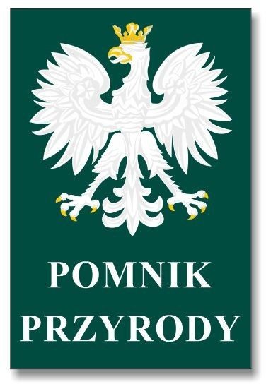 Tabliczka Pomnik Przyrody z godłem TL017