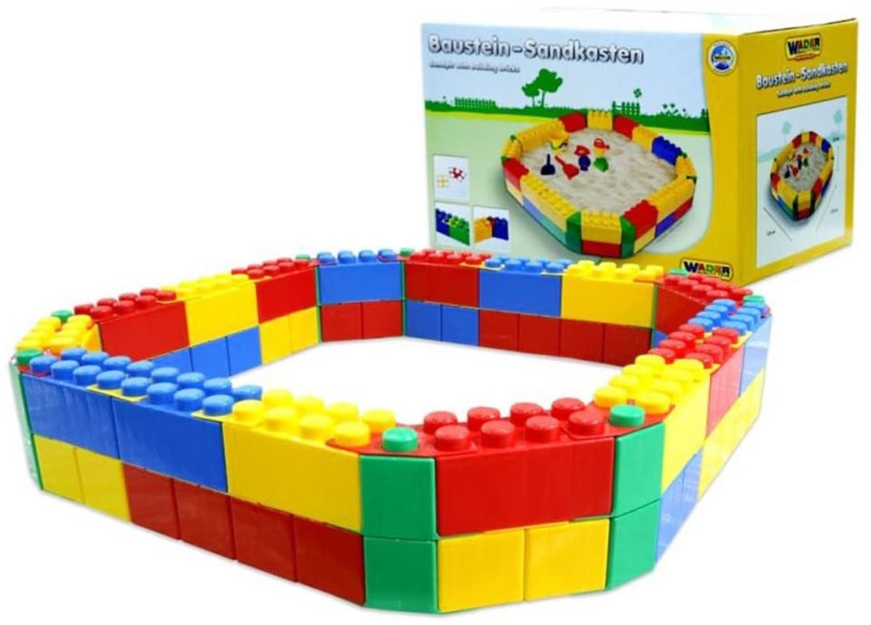 Wader Polesie Piaskownica z klocków, 120x120x23 cm, 1450534 Thimble Toys
