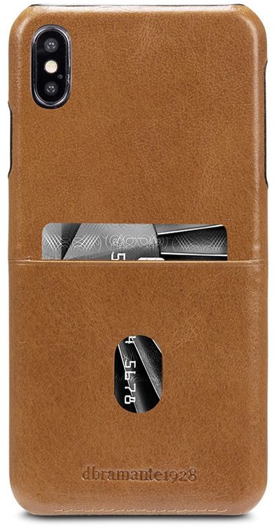 dbramante1928 Tune CC etui z kieszonką na Apple iPhone XS Max NA TYŁ SKÓRA NATURALNA BRĄZOWY TUXPGT000916