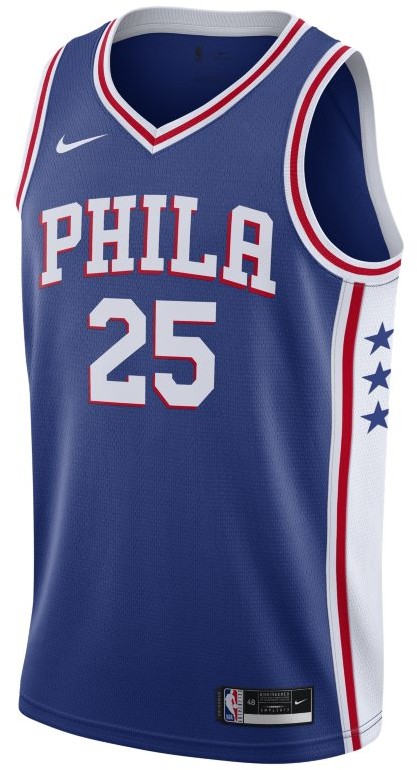 Nike Koszulka NBA Swingman Ben Simmons 76ers Icon Edition 2020 - Niebieski CW3678-498