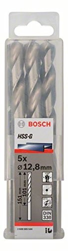 Bosch Professional Bosch Pro szlifowane wiertło do metalu HSS-G (5 sztuki,  12,8 MM) 2608585544