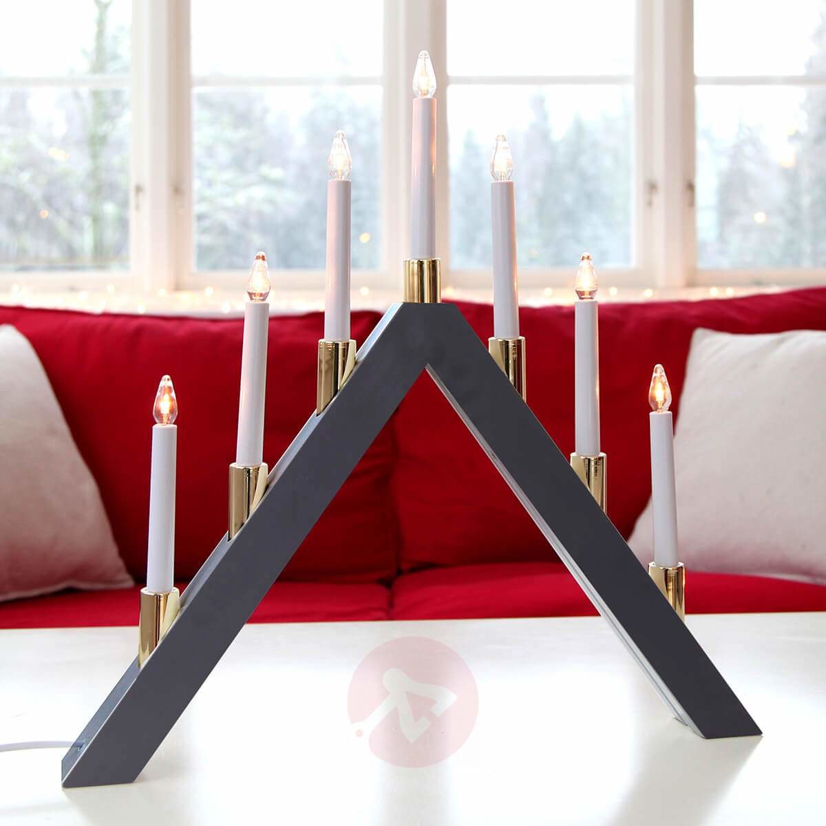 Best Season Ponadczasowy piękny świecznik LED Halla, szary