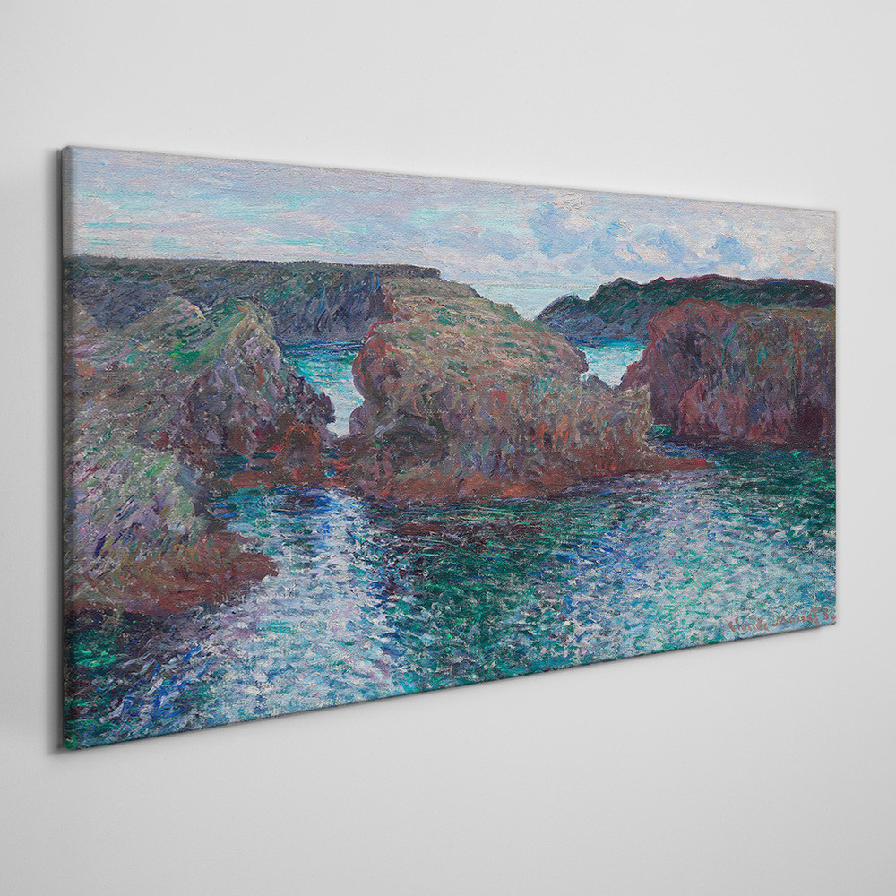 PL Coloray Obraz Canvas Skał Ocean Monet 140x70cm