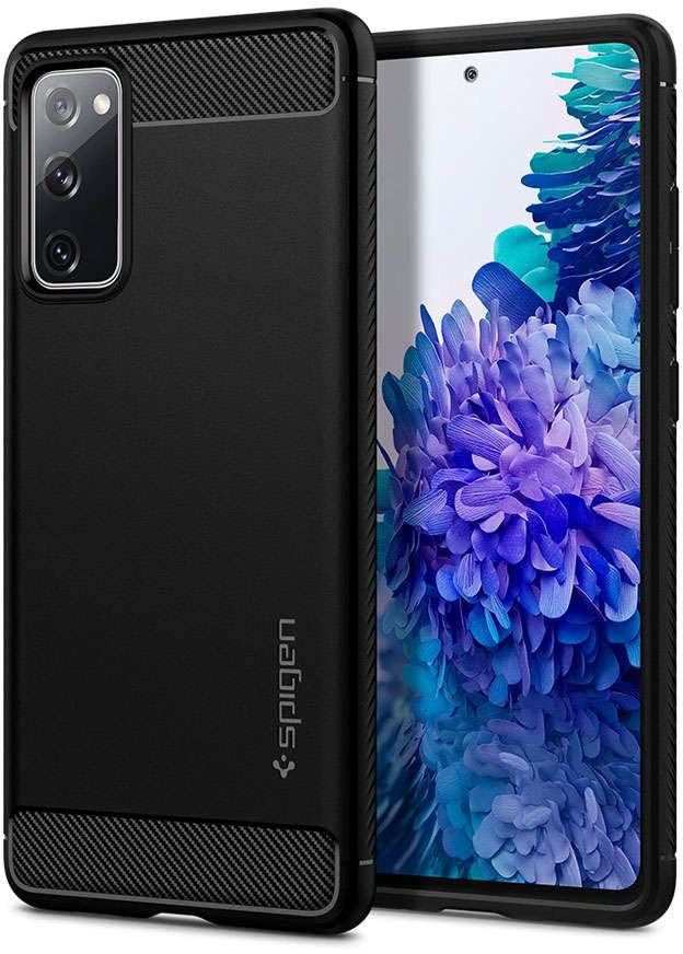 Spigen Etui Rugged Armor do Samsung Galaxy S20 FE Matte Black + Szkło 3mk 8709/8669X1