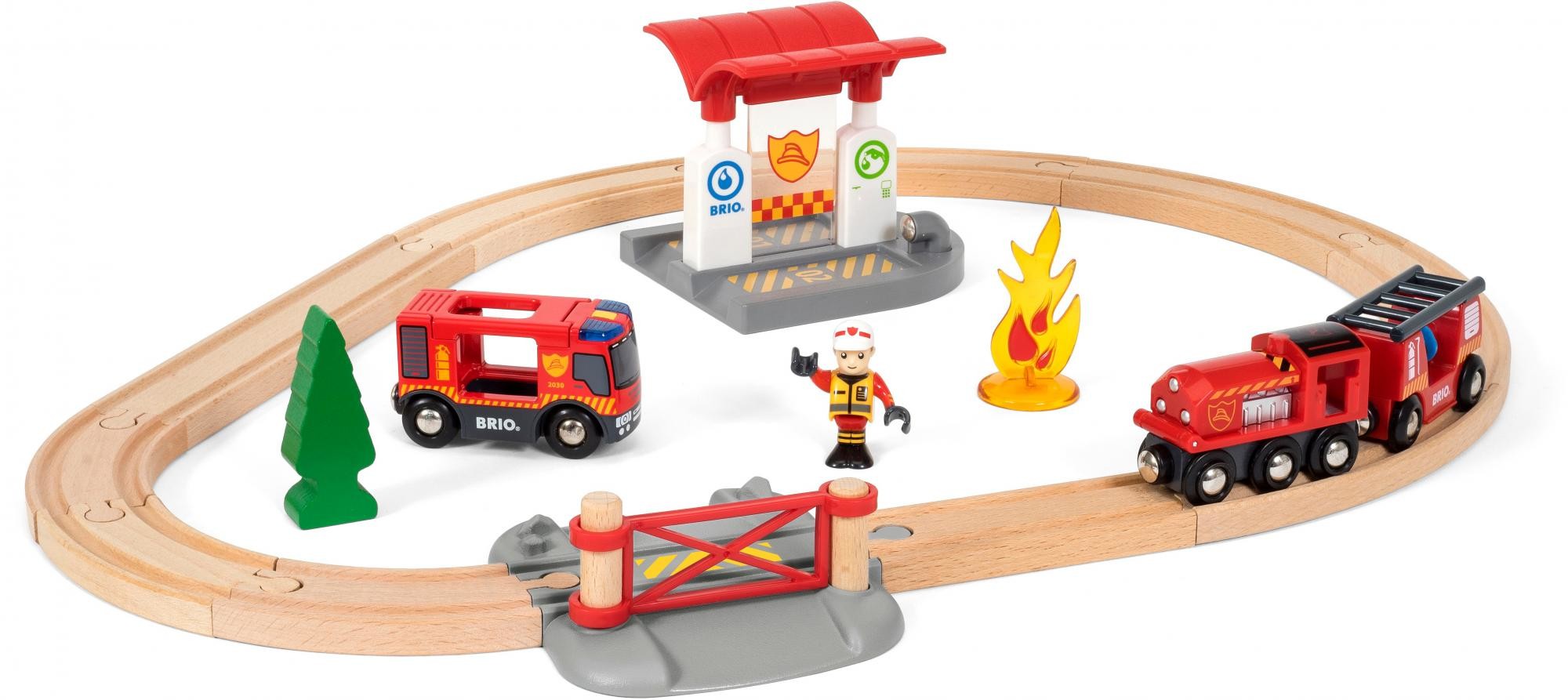 BRIO Zestaw z kolejką straży pożarnej 33815