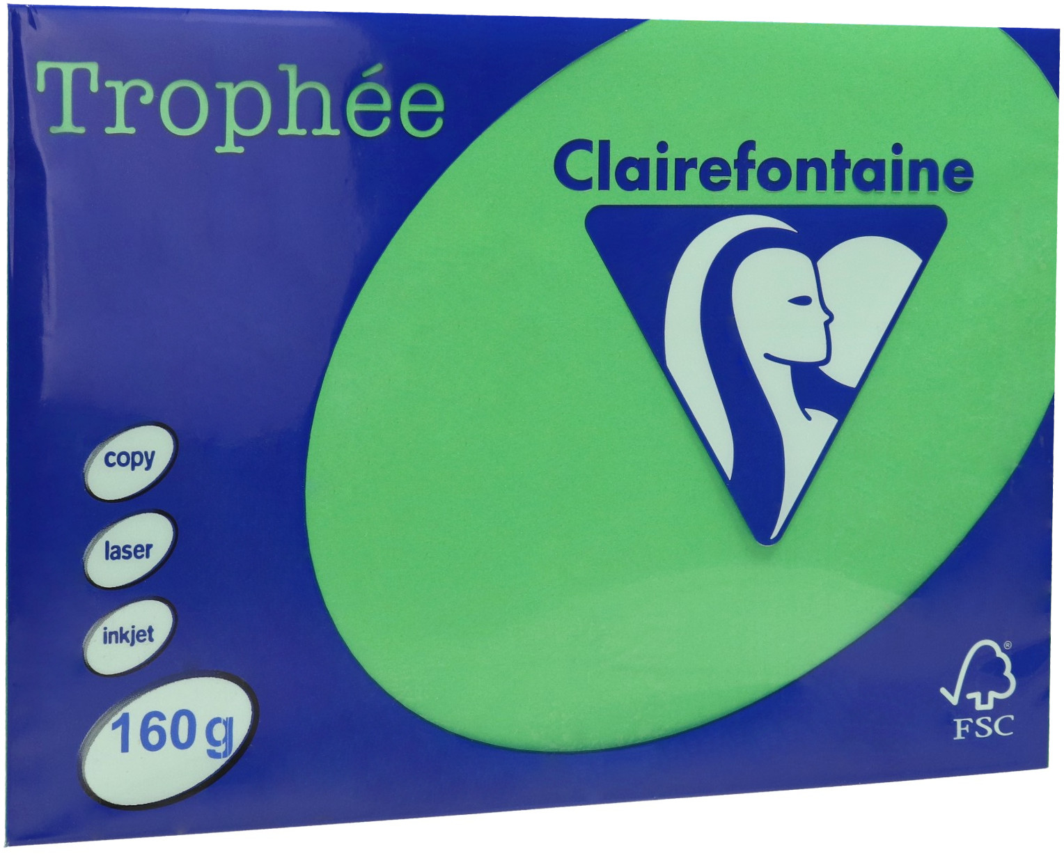 Clairefontaine Papier ksero A4 160g zieleń bilardowa Trophee 1007
