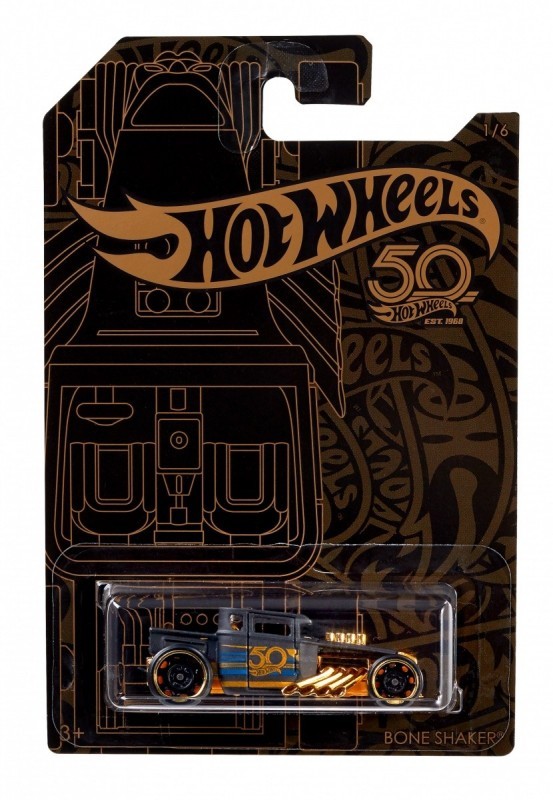 Mattel Hot Wheels 50rocznica Samochodzik Zloto/czern Frn33 FRN33