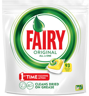Fairy ORIGINAL ALL IN ONE LEMON TABLETKI DO ZMYWARKI 93 SZTUKI Zakupy dla domu i biura! 814388